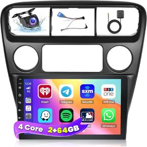 2+64G Android 13 Car Stereo Radio for Honda Accord 6th 1998-2003, 9'' HD Touch Screen Compatible with CarPlay Android Auto, AHD Backup Camera, Mirror Link, GPS, WiFi, DSP