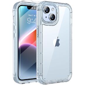 Designed for iPhone 12 Case and iPhone12 Pro Case, [Never Yellowing], 2 X 9H Screen Protector, Shockproof Protection Full-Body Bumper Phone Case Cover for 12/12 Pro (Dark Blue)