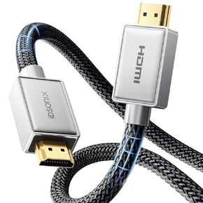 iDsonix 8K HDMI 2.1 Cable 2M, Heavy-Duty Braided Cord Certified 48Gbps High Speed HDMI-4K@120Hz 8K@60Hz 2K@144Hz, DTS:X, HDCP 2.2 & 2.3, HDR 10 Compatible with Roku TV/PS5/HDTV/Blu-ray/Laptop/Xbox