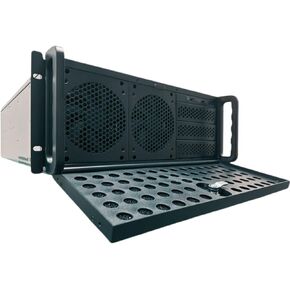 4U Rackmount Server Case Chassis, 8*HDD Bays & 3*5.25" Devices, E-ATX/ CEB/ EEB/ ATX Mobo, Fan: Front 2*120mm, Mid 3*120mm, Rear 2*80mm, Front Panel Lock, Size:16.8*7.0*25.0", RO-SC4U0650X003