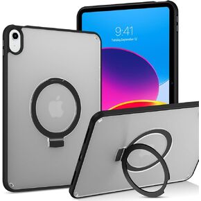 BENTOBEN for iPad 10th Generation Case with Invisible Foldable Kickstand Stand Ring Holder, Slim Thin Translucent Matte Shockproof Protective Cover for iPad 10th Gen 10.9 inch 2022 Release, Black