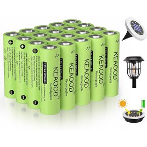 Ni-MH Rechargeable AA Solar Batteries 1.2v Pre-Charged 1000mAh Double A Battery for Solar Lights, String Lights，Pathway Lights (AA 1000mAh - Pack 12) in Saudi Arabia