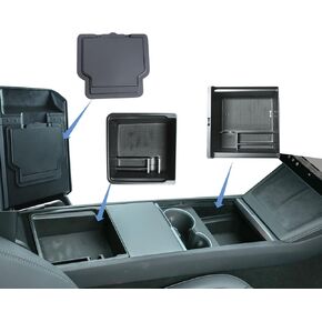 Oiqasoxl 4PCS Center Console Organizer Tray and Cup Holder Insert Compatible for 2024 Tesla Model 3 Accessories,and for Tesla Model 3 Accessories 2024 Center Console Wireless Charging Mat