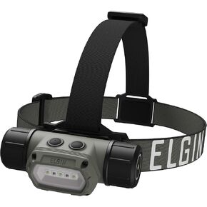 Elgin Helldiver Headlamp Rechargeable Super Bright 600 Lumen LED USB Headlight IP66 Weatherproof Head Lamp with 6 Light Modes with Red Light, Magnetic Mount for Work, Construction, Outdoor, Camping