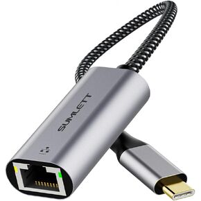 USB C to Ethernet Adapter,USB Type-C (Thunderbolt 3/4 Compatible) to RJ45 Gigabit LAN 1000M Network Converter for MacBook Pro,Air, New iPad Pro,iPad Air 4th,Mini 6th,XPS 13,15,Galaxy S21,20 and More
