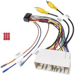 Radio Wire Harness Kit Compatible with Hyundai Elantra Santa Sonata Tucson Accent Kia Rio Aftermarket Android Car Stereo Wiring Harness Adapter 38Pin 35Pin Radio Wire Connector