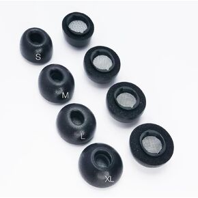 8X قطع غيار لسماعات الأذن من إسفنج الذاكرة لهاتف Samsung Galaxy Buds 3 Pro AI Earbuds Earpads Earpads - S/M/L/XL