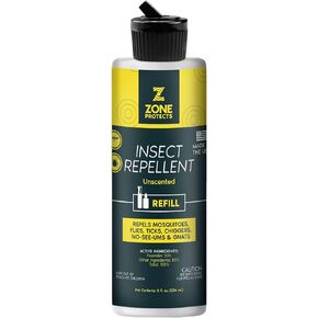 Zone Protects Unscented Picaridin Insect Repellent Spray Refill – 8oz Refill, DEET-Free, Odor-Free, Repels Ticks, Gnats, Chiggers, Mosquitoes