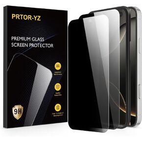 [2 Pack] Anti-Blue Light Screen Protector for iPhone 16 Pro Max, Blue Light Blocking Tempered Glass Film, Blue Ray Filter Shield with Easy Installation Kit