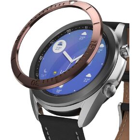 Ringke Bezel Styling for Galaxy Watch 3 41mm Bezel Ring Adhesive Cover Anti Scratch Stainless Steel Protection for Galaxy Watch 3 41mm Accessory - Black [41-03]