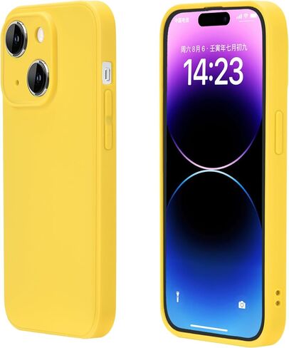 Compatible with iPhone 14 6.1 Inches Case,New Upgraded Military-Grade Shock-Proof Camera Lens Provides Full Body Protection for Men and Women(Yellow) in Saudi Arabia