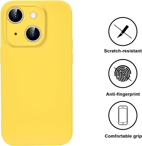Compatible with iPhone 14 6.1 Inches Case,New Upgraded Military-Grade Shock-Proof Camera Lens Provides Full Body Protection for Men and Women(Yellow) in Saudi Arabia