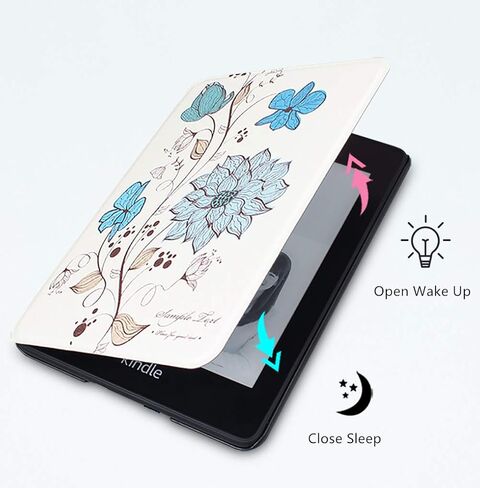 Case for Kindle Paperwhite 11th Generation 2021 6.8" Flip Silicone Cover Reading Book House Series Pattern Kindle Paperwhite Signature Edition Protective Shell Auto Wake Up or Sleep TPU Case (1) in Saudi Arabia