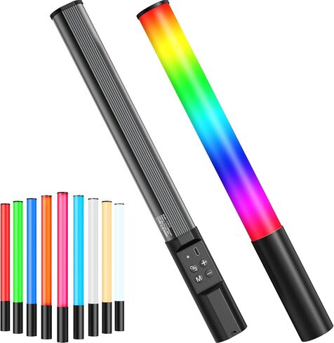 عصا إضاءة محمولة، ضوء أنبوبي استوديو RGB محمول مع 1000 لومن و2600 مللي أمبير في الساعة قابلة لإعادة الشحن وقابلة للتعديل ولون وسطوع، عصا إضاءة LED للتصوير الفوتوغرافي والفيديو والألعاب in Saudi Arabia