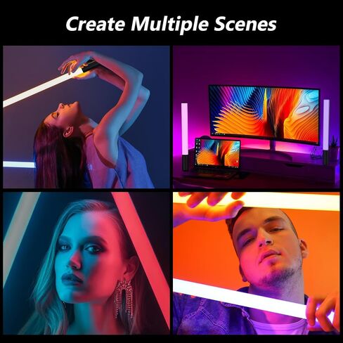 عصا إضاءة محمولة، ضوء أنبوبي استوديو RGB محمول مع 1000 لومن و2600 مللي أمبير في الساعة قابلة لإعادة الشحن وقابلة للتعديل ولون وسطوع، عصا إضاءة LED للتصوير الفوتوغرافي والفيديو والألعاب in Saudi Arabia