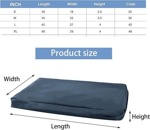 Waterproof Dog Bed Cover,Washable Dog Crate Pad Replacement Cover,Removable Pet Dog Crate Pad Replacement Covers for 42 Inch Crate,Water Absorbable Pet Puppy Bed Cover for Dog Cat,40Lx27Wx4H inch in Kuwait