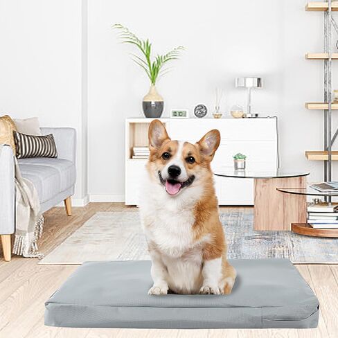 Waterproof Dog Bed Cover,Washable Dog Crate Pad Replacement Cover,Removable Pet Dog Crate Pad Replacement Covers for 42 Inch Crate,Water Absorbable Pet Puppy Bed Cover for Dog Cat,40Lx27Wx4H inch in Kuwait