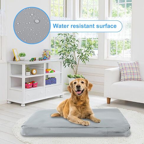 Waterproof Dog Bed Cover,Washable Dog Crate Pad Replacement Cover,Removable Pet Dog Crate Pad Replacement Covers for 42 Inch Crate,Water Absorbable Pet Puppy Bed Cover for Dog Cat,40Lx27Wx4H inch in Kuwait