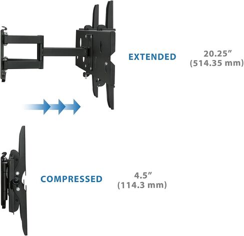Mount-It! Full Motion TV Wall Mount | Heavy-Duty Dual Arm Articulating TV Bracket for 50-70 Inches Screen | VESA Compatible up to 800x450mm | 200 Lbs Capacity in Saudi Arabia