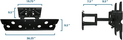 Mount-It! Full Motion TV Wall Mount | Heavy-Duty Dual Arm Articulating TV Bracket for 50-70 Inches Screen | VESA Compatible up to 800x450mm | 200 Lbs Capacity in Saudi Arabia