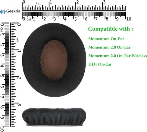Geekria QuickFit Replacement Ear Pads for Sennheiser Momentum 2.0 Over-Ear Headphones Ear Cushions, Headset Earpads, Ear Cups Cover Repair Parts (Dark Brown) in Saudi Arabia