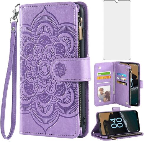 حافظة هاتف Asuwish لهاتف Nokia G400 5G مع واقي شاشة من الزجاج المقسى وحامل بطاقة الائتمان من الجلد الزهري وحامل محفظة فوليو وفتحة ملحقات الخلية G 400 400G 2022 للنساء والرجال باللون الأزرق in Saudi Arabia