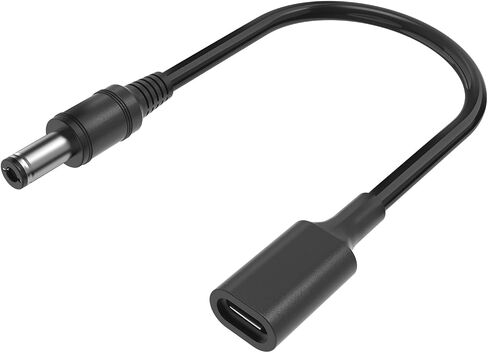 USB C to DC 5.5mm x 2.5mm Adapter Cable, 1Ft(30cm) Type C Female to Male Plug Supply Adapter Power Cable for Camera, Power Bank, DVR, Hard Disk Box, Home Phone System, 1Pack in Saudi Arabia