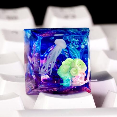DATKEY Ocean Squid Artisan Keycap Ocean Keycaps Keyboard Keycaps Cute Keycaps Artisan Keycap Aesthetic Keycaps Custom Keycaps Ocean Gifts for Gaming Love Gamer Man On Anniversary Birthday in Saudi Arabia