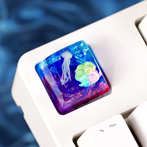 DATKEY Ocean Squid Artisan Keycap Ocean Keycaps Keyboard Keycaps Cute Keycaps Artisan Keycap Aesthetic Keycaps Custom Keycaps Ocean Gifts for Gaming Love Gamer Man On Anniversary Birthday in Saudi Arabia