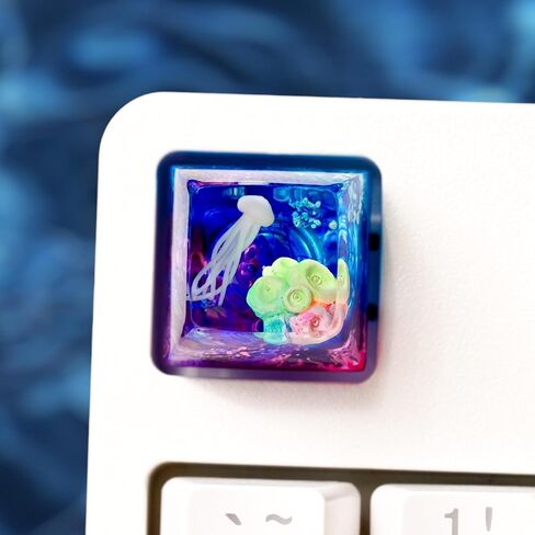 DATKEY Ocean Squid Artisan Keycap Ocean Keycaps Keyboard Keycaps Cute Keycaps Artisan Keycap Aesthetic Keycaps Custom Keycaps Ocean Gifts for Gaming Love Gamer Man On Anniversary Birthday in Saudi Arabia