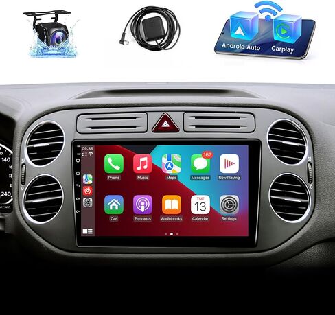 راديو ستيريو للسيارة Leadfan لسيارة Skoda Volkswagen Wireless Carplay Android Auto، شاشة لمس 10.1 بوصة لراديو Jetta BT/FM DSP/راديو السيارة لـ Passat B6 B7 Golf 5 6 Jetta EOS Tiguan Touran Polo Scirocco in Saudi Arabia