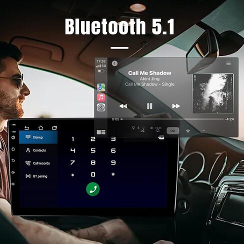 راديو ستيريو للسيارة Leadfan لسيارة Skoda Volkswagen Wireless Carplay Android Auto، شاشة لمس 10.1 بوصة لراديو Jetta BT/FM DSP/راديو السيارة لـ Passat B6 B7 Golf 5 6 Jetta EOS Tiguan Touran Polo Scirocco in Saudi Arabia
