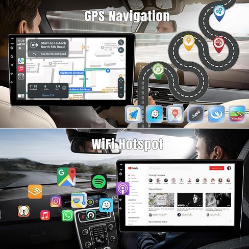 راديو ستيريو للسيارة Leadfan لسيارة Skoda Volkswagen Wireless Carplay Android Auto، شاشة لمس 10.1 بوصة لراديو Jetta BT/FM DSP/راديو السيارة لـ Passat B6 B7 Golf 5 6 Jetta EOS Tiguan Touran Polo Scirocco in Saudi Arabia