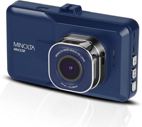 كاميرا لوحة القيادة للسيارة Minolta MNCD37 Full HD 1080P ذات زاوية واسعة مع مستشعر G وتسجيل حلقة وشاشة LCD 3 بوصات in Kuwait