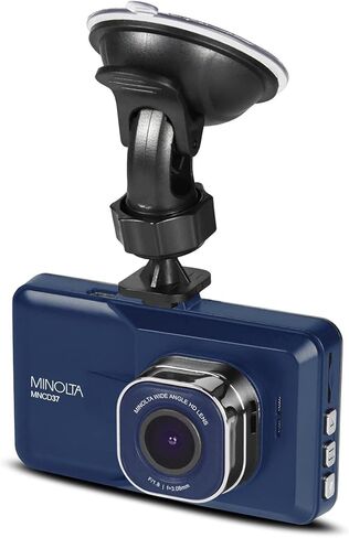 كاميرا لوحة القيادة للسيارة Minolta MNCD37 Full HD 1080P ذات زاوية واسعة مع مستشعر G وتسجيل حلقة وشاشة LCD 3 بوصات in Kuwait