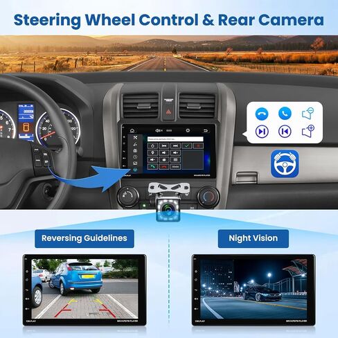 Hikity Single Din Car Stereo 9 Inch Removable Touch Screen with Wireless Carplay Android Auto Radio Bluetooth FM AUX Mirror Link EQ TF Card USB in Saudi Arabia