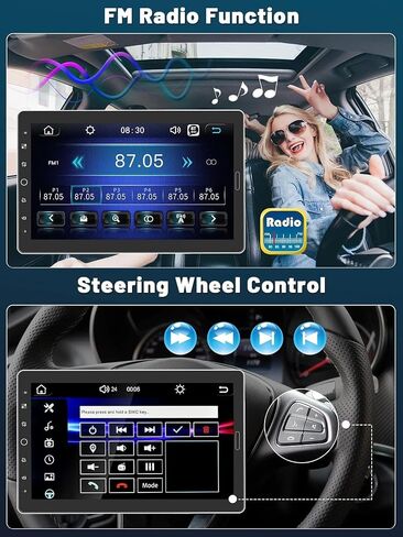 Hikity Single Din Car Stereo 9 Inch Removable Touch Screen with Wireless Carplay Android Auto Radio Bluetooth FM AUX Mirror Link EQ TF Card USB in Saudi Arabia