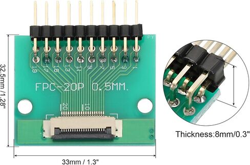 MECCANIXITY FFC FPC Connector Board 4 Pin 0.5mm 2.54mm to 1.0mm 2.54mm PCB Converter Board for DVD/Digital Cameras/Laptops in Saudi Arabia