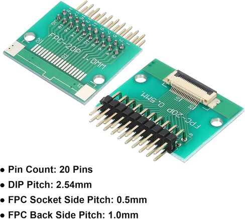 MECCANIXITY FFC FPC Connector Board 4 Pin 0.5mm 2.54mm to 1.0mm 2.54mm PCB Converter Board for DVD/Digital Cameras/Laptops in Saudi Arabia