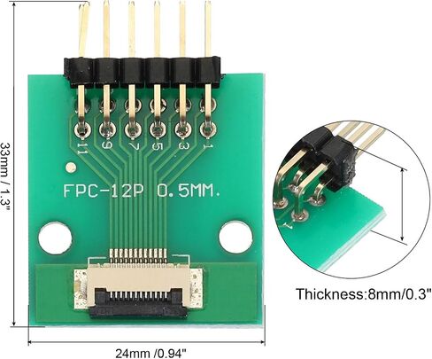 MECCANIXITY FFC FPC Connector Board 4 Pin 0.5mm 2.54mm to 1.0mm 2.54mm PCB Converter Board for DVD/Digital Cameras/Laptops in Saudi Arabia