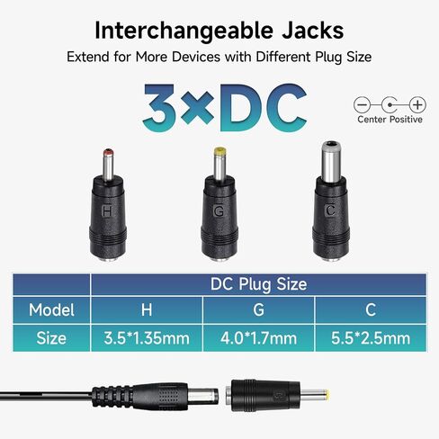 12V 1A 12W 5ft Long Power Supply Adapter, AC DC Switching Adapter (Input 100-240V, Output 12Volt 1Amp 1000mA), DC 12V 5.5x2.1mm Wall Mount Transformer Charger Plug, UL Listed in Saudi Arabia
