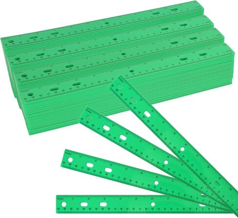 200 Pack 12-Inch Classroom Rulers Bulk, Yellow Plastic Ruler, Ruler with Dual-Scale Measurement, Easy to Store, for Educational, School, Home, or Office and, Practical Use by KUKLIPJIM in Kuwait