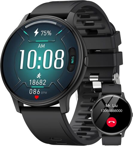 Smart Watches for Men Women, 1.3" Smart Watch(150+ DIY Dials), Fitness Tracker Smartwatch with Heart Rate/SpO2/Sleep Monitor, Calories, Step Counter, IP68, Fitness Watch for Android iPhone in Saudi Arabia