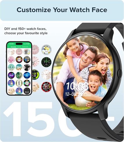 Smart Watches for Men Women, 1.3" Smart Watch(150+ DIY Dials), Fitness Tracker Smartwatch with Heart Rate/SpO2/Sleep Monitor, Calories, Step Counter, IP68, Fitness Watch for Android iPhone in Saudi Arabia