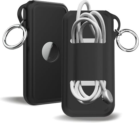 Protective case for Apple Vision Pro Battery, Anti-Scratch Silicone Cable-Holder for Power Bank Acceeessoriees (Black) in Saudi Arabia