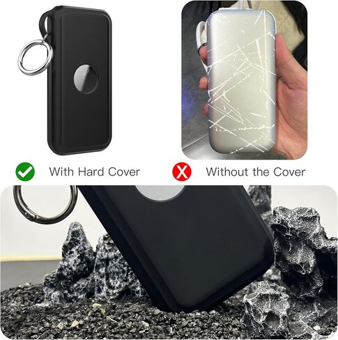 Protective case for Apple Vision Pro Battery, Anti-Scratch Silicone Cable-Holder for Power Bank Acceeessoriees (Black) in Saudi Arabia