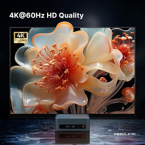 N1 Mini PC، AMD Ryzen 7 5825U(8C/16T، حتى 4.5 جيجا هرتز)، أجهزة كمبيوتر صغيرة 16 جيجابايت DDR4 RAM 512 جيجابايت M.2 NVMe SSD، تدعم شاشة رباعية 4K/WiFi 6E/BT5.2/2.5G LAN/Dual USB- C(البيانات/PD3.0/DP)، المنزل/المكتب in Kuwait