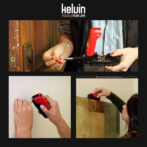 أدوات كلفن - مجموعة مفك براغي Kelvin 17 Urban، مفك براغي متعدد الأدوات الكل في واحد للاستخدام اليومي، متعدد الأطراف، دقة مدمجة وعالمية، مجموعة 13 بت مع شريط قياس، مستوى السائل، مطرقة ومصباح يدوي in Saudi Arabia