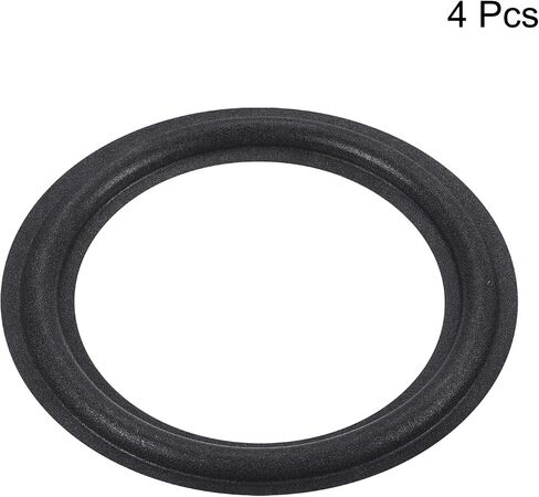 MECCANIXITY Rubber Speaker Foam Edge Surround Rings 4.5 Inch 82mm x 115mm Perforated Subwoofer Rings Replacement Parts for Speaker Repair or DIY Black 4 Pcs in Saudi Arabia