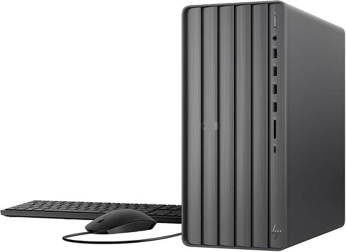 HP i5 Envy Tower Desktop, 13th Gen Intel i5-13400, Intel UHD Graphics 730, 32GB RAM, 1TB SSD, Wi-Fi 6, HDMI, RJ-45, 3-in-1 Memory Card Reader, Wired KB & Mouse, Windows 11 Home, Black in Saudi Arabia